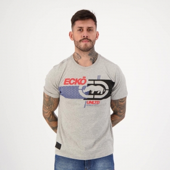 Camiseta Ecko Half Cinza