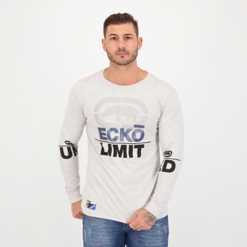 Camiseta Ecko Manga Longa Limit Cinza