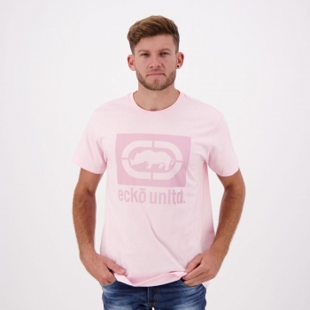 Camiseta Ecko Stone Estampada Rosa