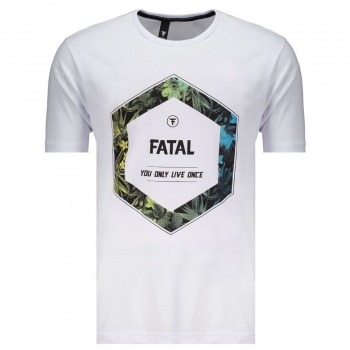 Camiseta Fatal Folhagem Logo Branca