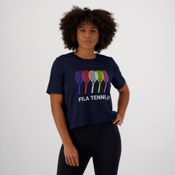 Camiseta Fila Mesh Colors Feminina Marinho