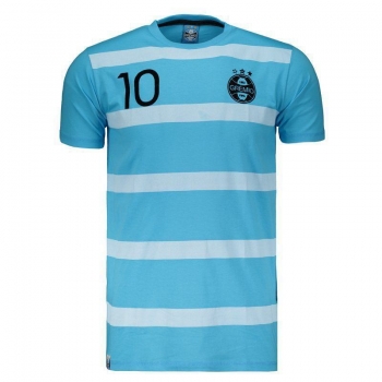 Camiseta Grêmio N° 10 Gold Listrada Azul