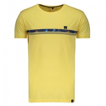 Camiseta HD Slim Fit Floral Amarela