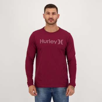 Camiseta Hurley Manga Longa Solid Vinho