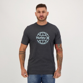 Camiseta Hurley Worldwide Preta Mescla