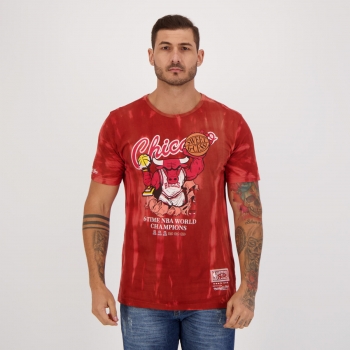 Camiseta Mitchell &amp; Ness Chicago Bulls Champions Vermelha