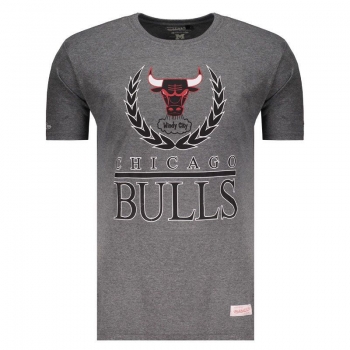 Camiseta Mitchell &amp; Ness NBA Chicago Bulls Print Cinza