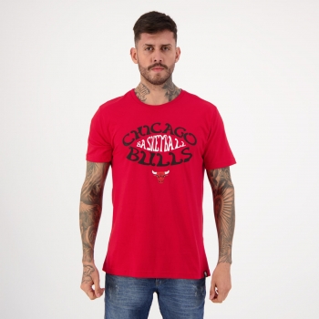 Camiseta NBA Psicodelic Chicago Bulls Vermelha