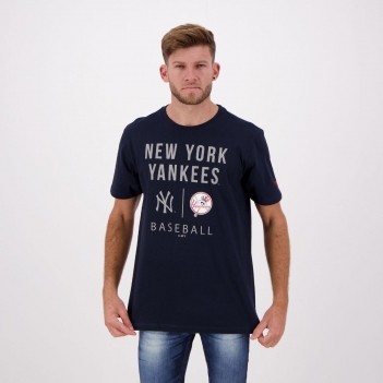 Camiseta New Era Essentials MLB New York Yankees Marinho