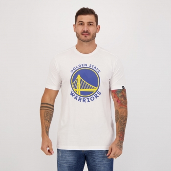 Camiseta New Era Golden State Warriors Branca e Azul