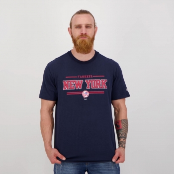 Camiseta New Era MLB New York Yankees College Marinho
