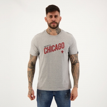 Camiseta New Era NBA Chicago Bulls Core Cinza