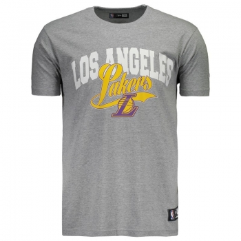 Camiseta New Era NBA Los Angeles Lakers Cinza