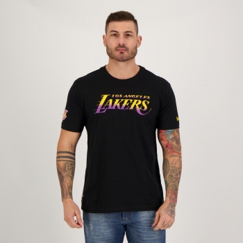 Camiseta New Era NBA Los Angeles Lakers Core I Preta