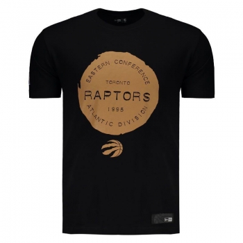 Camiseta New Era NBA Toronto Raptors Estampada Preta