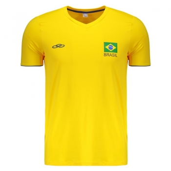 Camiseta Olympikus Brasil Vôlei CBV 2016 Amarela