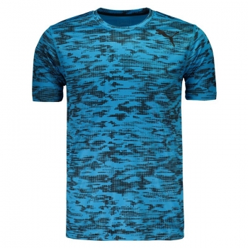 Camiseta Puma Essential Tech Graphic Azul