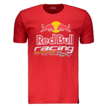 Camiseta Red Bull Racing Logo Grid Vermelha