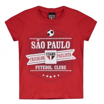 Camiseta São Paulo Joy Infantil Vermelha