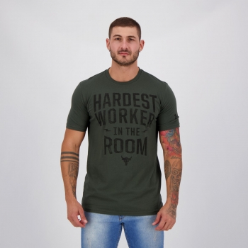 Camiseta Under Armour Project Rock Hardest Verde