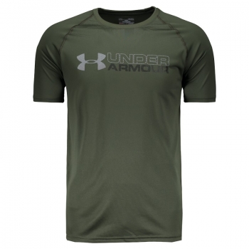 Camiseta Under Armour Tech Wordmark Verde