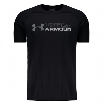 Camiseta Under Armour Tech Wordmark Preta