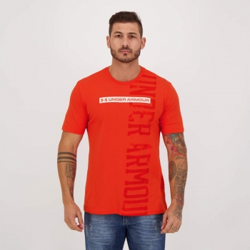 Camiseta Under Armour Vertical Sign Laranja
