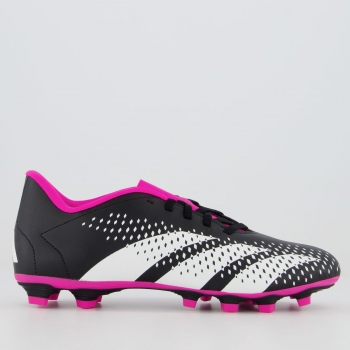 Chuteira Adidas Predator Accuracy 23.4 FxG Campo Preta e Pink