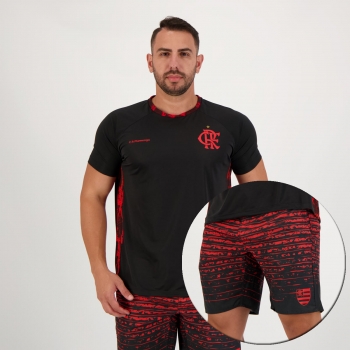 Conjunto Flamengo Blood Camisa e Bermuda Preto