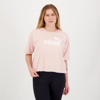 Cropped Puma Ess Logo II Feminino Rosa