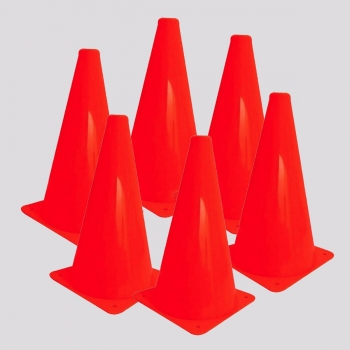 Kit 06 Cones de Agilidade Poker Vermelho