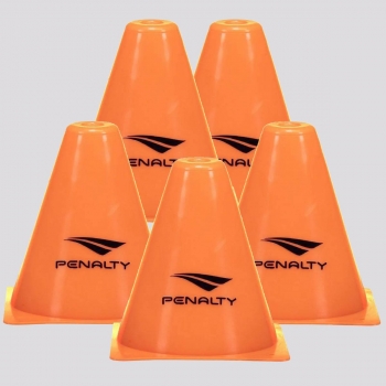 Kit 5 Cones de Agilidade Penalty 6 Laranja