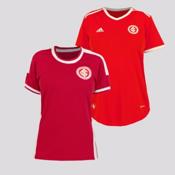 Kit Camisas Adidas Internacional I 2022 + Torcedor Feminina
