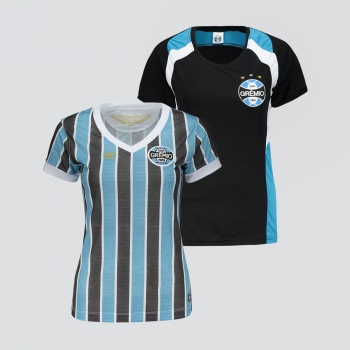 Kit Camisas Umbro Grêmio Retrô + Torcedor Feminina