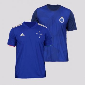 Kit de 2 Camisas Cruzeiro I 2021 + Torcedor Azul