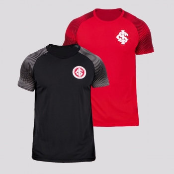 Kit de 2 Camisas Internacional Winner Vermelha e Preta