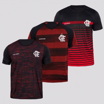 Kit de 3 Camisas Flamengo Parrot