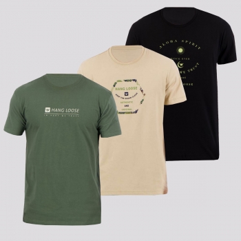 Kit de 3 Camisetas Hang Loose Classic