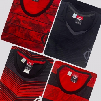 Kit de 4 Camisas Flamengo Scrull