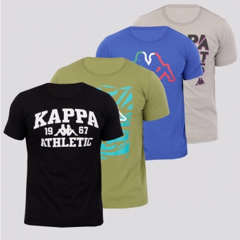 Kit de 4 Camisetas Kappa Flag