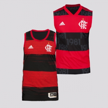 Kit de Regatas Adidas Flamengo I 2021 e I 2020 Basquete