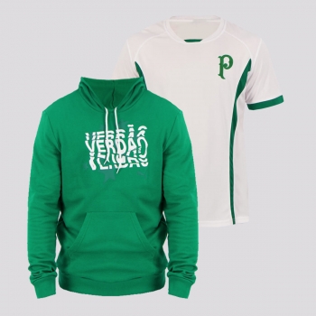 Kit Palmeiras Moletom Puma Com Capuz + Camisa Torc