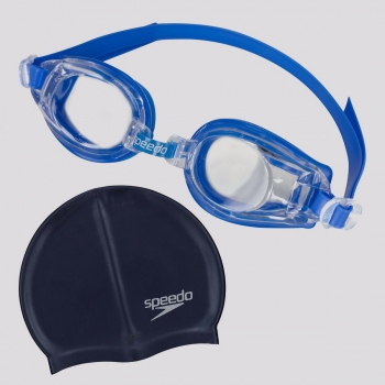 Kit Speedo Touca e Óculos de Natação Azul