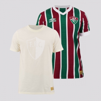 Kit Umbro Retrô Fluminense I 1985 e Torcedor 2021