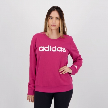 Moletom Adidas Essentials Linear Feminino Pink