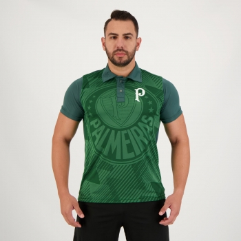 Polo Palmeiras Logo Effect Verde Escuro