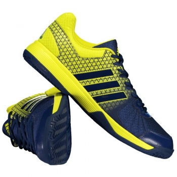 Tênis Adidas Vôlei Ligra 4 Azul e Amarelo