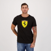 Camiseta Puma Scuderia Ferrari Race Colored Big Shield Preta