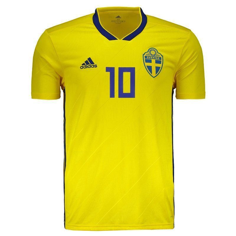 Adidas Suécia Home 2018 10 Ibrahimović - FutFanatics