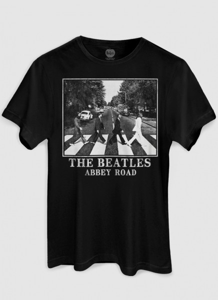 Camiseta Unissex The Beatles Abbey Road Black